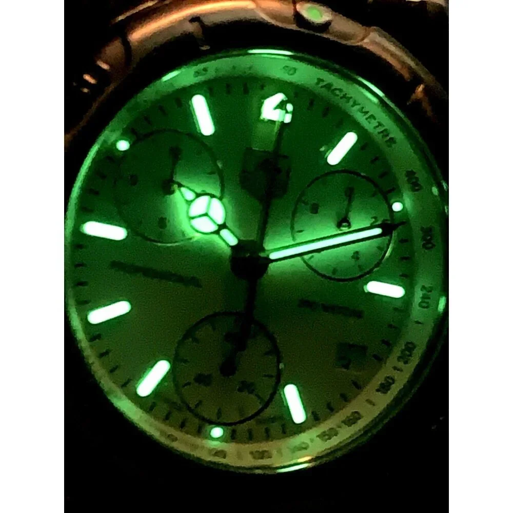 Tag Heuer Men's Watch CH1150-0 Swiss Quartz Chronograph 18k Yellow Gold Steel